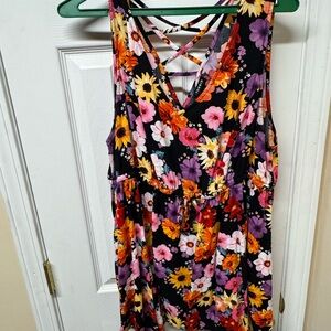 Torrid Multicolor Floral Crisscross Dress